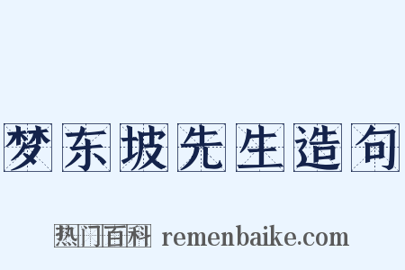 梦东坡先生造句是什么意思的图片